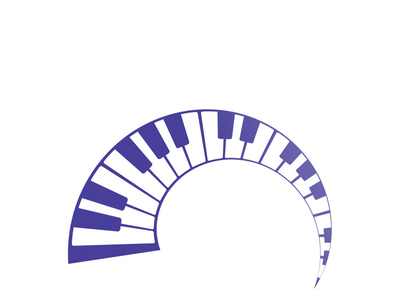 Keyboard piano vector Musical instrument illustration design template