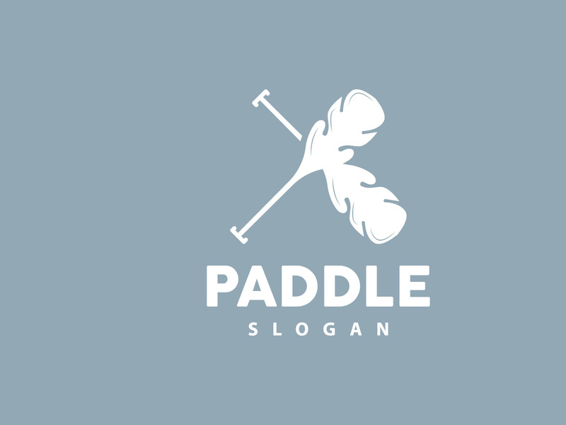 Paddle Logo, Boat Paddle Vector, Crossed Paddle Icon, Illustration Symbol Simple Design