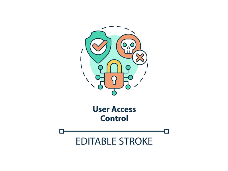 User access control concept icon