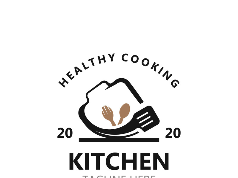 Cooking logo design. Icon or symbol inspration simple line for restaurant business