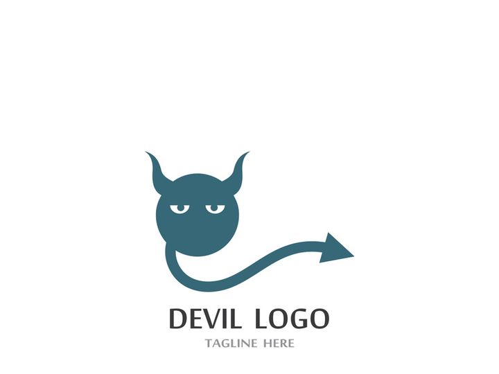 Devil logo design with a modern concept.