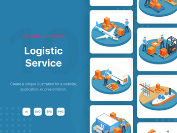 M134_Logistic Service Illustrations preview picture