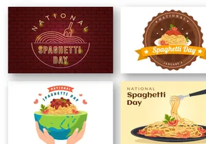 14 National Spaghetti Day Illustration