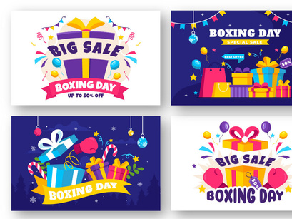 12 Boxing Day Sale Illustration