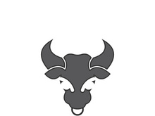 Bull head logo vector icon design illustration