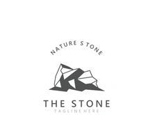 Stone logo template design simple elegant product brand natural element