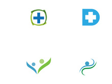 Medical logo design with people.