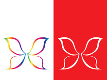 Butterfly logo icon vector design illustration