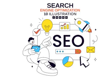 10 Search Engine Optimization Illustration preview picture