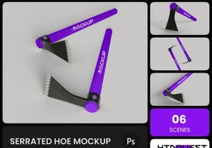 Serrated Hoe Mockup