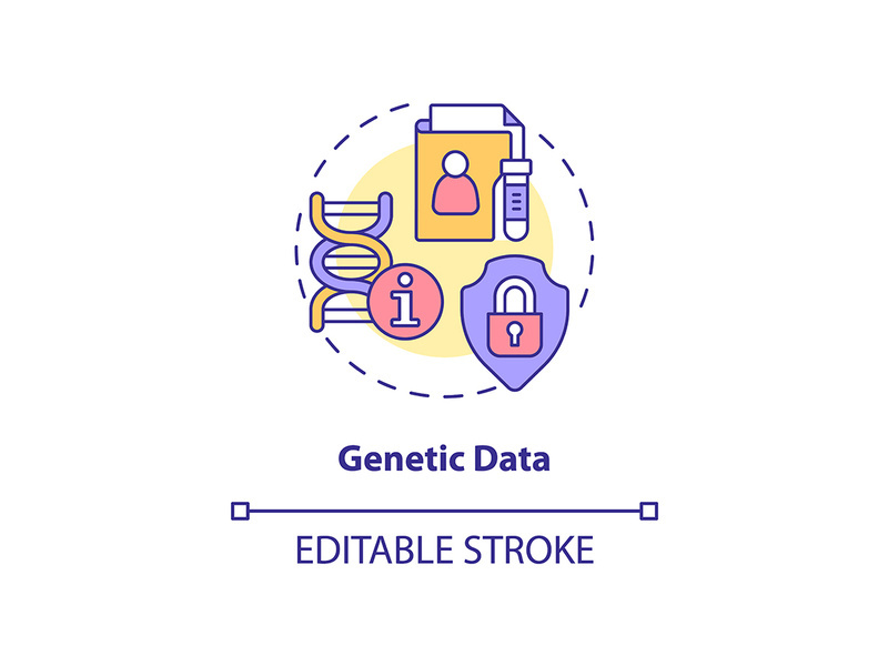 Genetic data concept icon