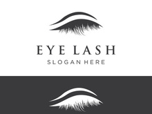 Luxurious and colorful eyelash extension logo.