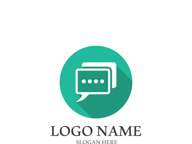 Speech bubble icon Logo template vector illustration