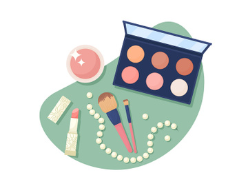 Decorative cosmetic products 2D vector isolated illustration preview picture