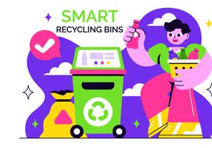 10 Smart Recycling Bins Illustration