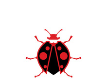ladybird animal  vector logo symbol icon