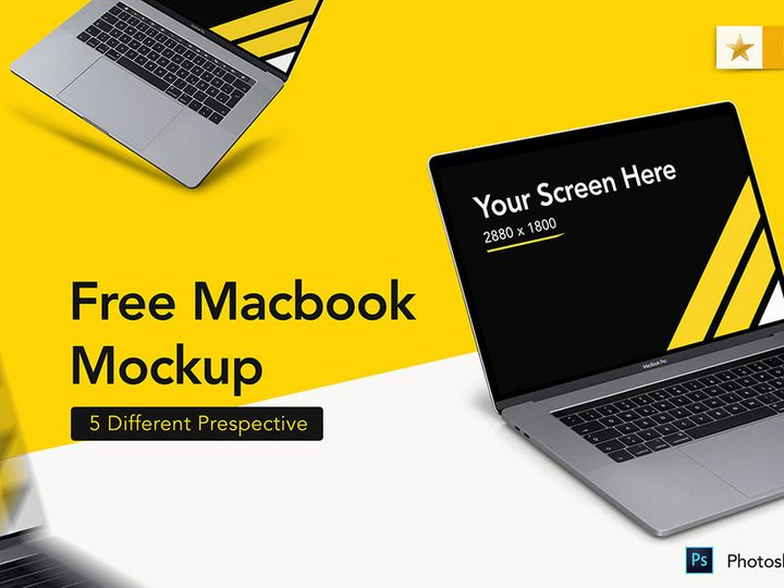 Free Macbook Set Mockup