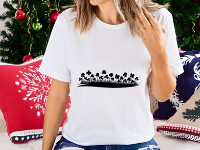 Clover Field Silhouette Border Design