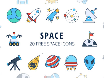 Space Vector Freebie Icon Set preview picture