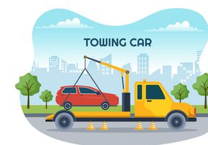 10 Auto Towing Car Illustration