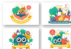 10 National Nutrition Week Day Illustration