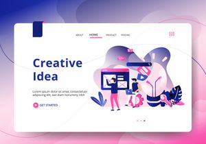 Landing Page Creative Process sets Illustration