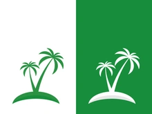 Palm tree summer logo template vector illustration