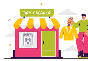10 Dry Cleaner Store Service Illustration