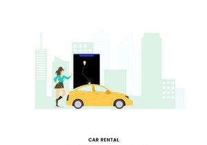 Car Rental illustration concept