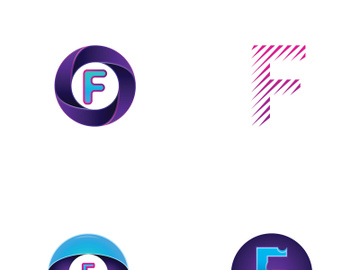 Modern F initial letter logo. preview picture