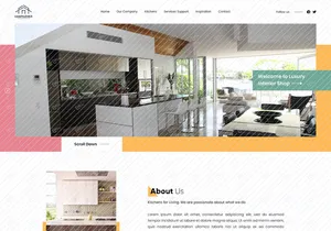 Landing Page de Design de Interiores de Cozinha