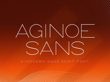 Aginoe - Modern Sans Serif Font preview picture