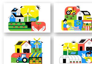 10 Sustainable Food Production Illustration
