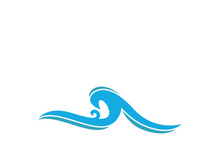 Wave beach vector illustration design logo