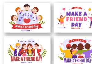 17 National Make a Friend Day Illustration