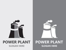 Power plant vector icon. Nuclear cooling Factory sign. Industry symbol. Simple isolated logo