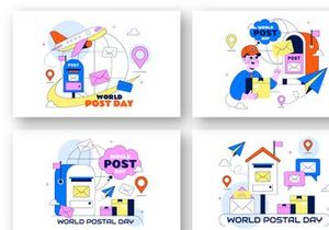 10 World Postal Day Illustration