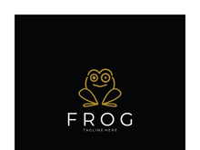 frog logo simple vector design template