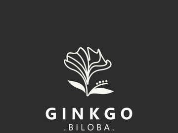 Ginkgo biloba leaf logo. can be used for herbal health products modern style logo design template preview picture