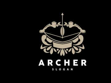 Archer Logo, Archery Arrow Vector, Elegant Simple Minimalist Design preview picture