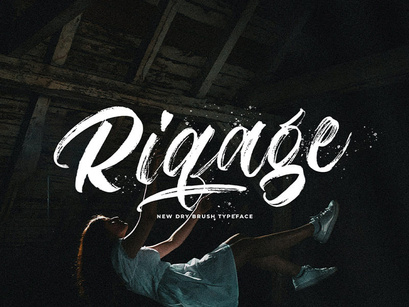 Riqage - Textured Brush Font