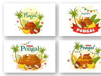 12 Happy Pongal Illustration
