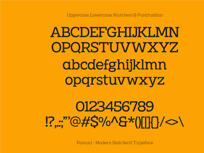 Pamuci - Modern Slabs Typeface