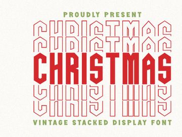 Christmas Stacked - Vintage Display Font preview picture