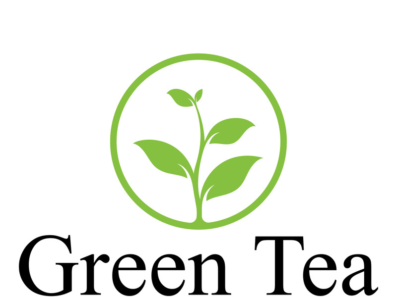 Tea cup logo vector design.Green tea vector logo template.