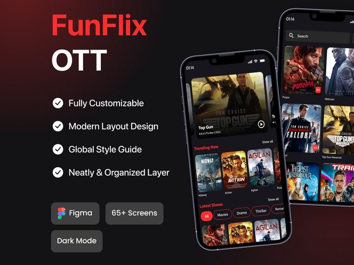 Funflix-OTT Platform App UI Kit