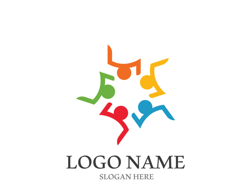 Community, network and social icon design template