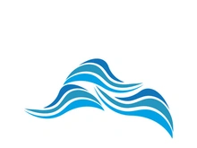 Wave beach vector illustration design logo