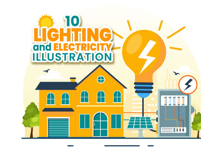10 Lighting and Electricity Energy Illustration