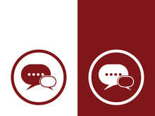 Speech bubble icon logo template vector illustration